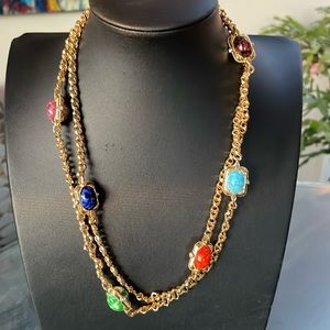 JBK Camrose and Kross multi color cabochon necklace